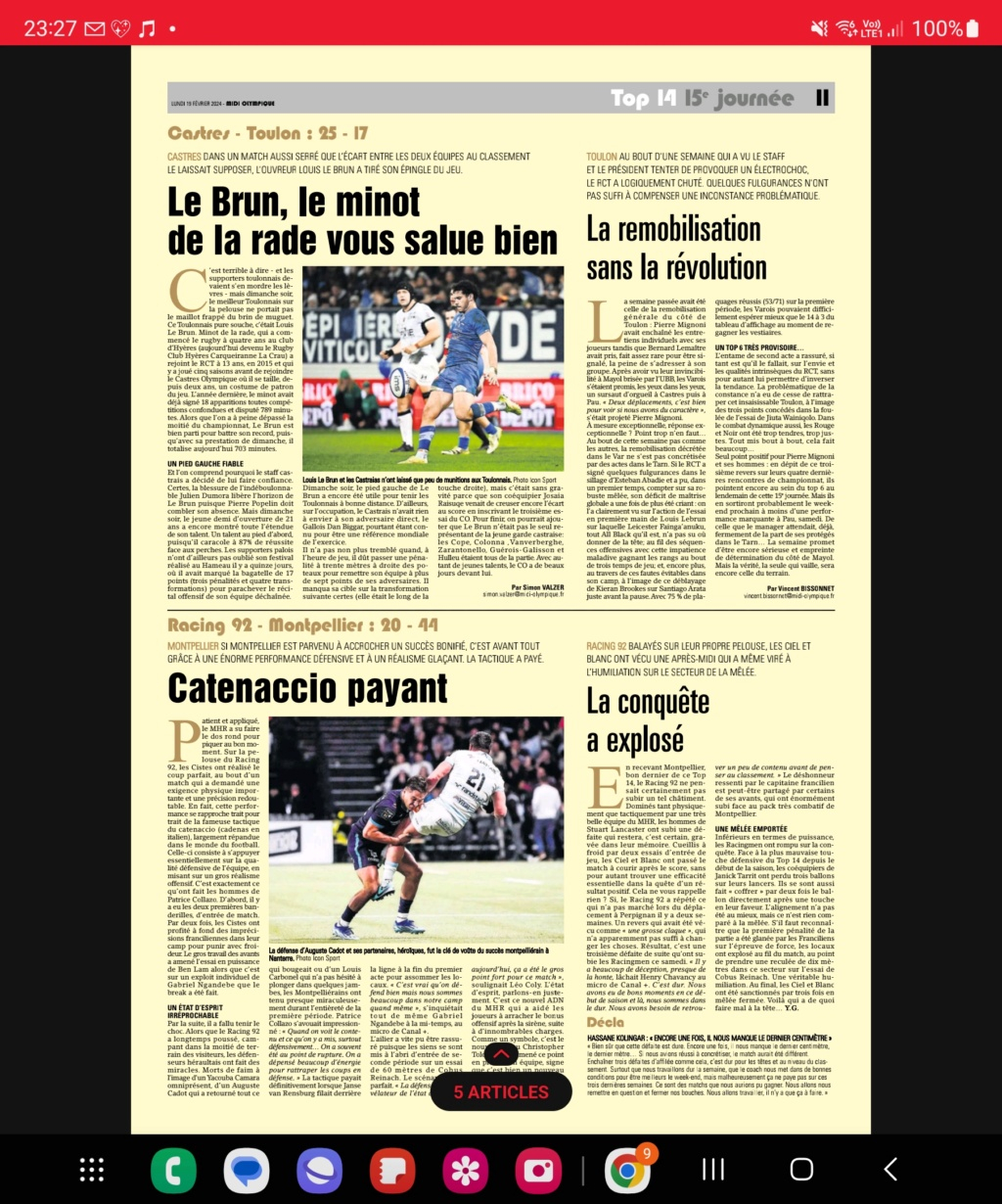 Castres Olympique/ RC Toulon  - Page 3 Scree946