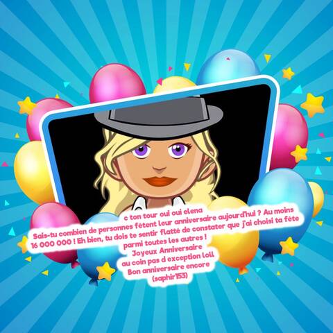 Anniversaire Elena Anniversaire Elena
