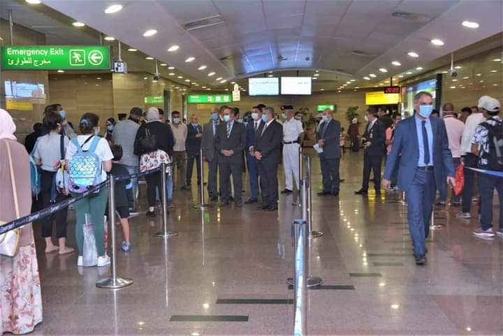 في أولى ايام لتطبيق شهادة الPCR وزير الطيران والمسؤولين يتفقدون مطار القاهرة الدولي Inbo1150