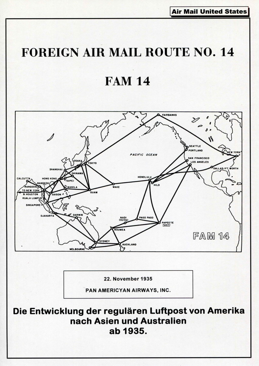 Sammlung FAM 14 (FOREIGN AIR MAIL ROUTE No 14) - Teil 1 Fam_1419