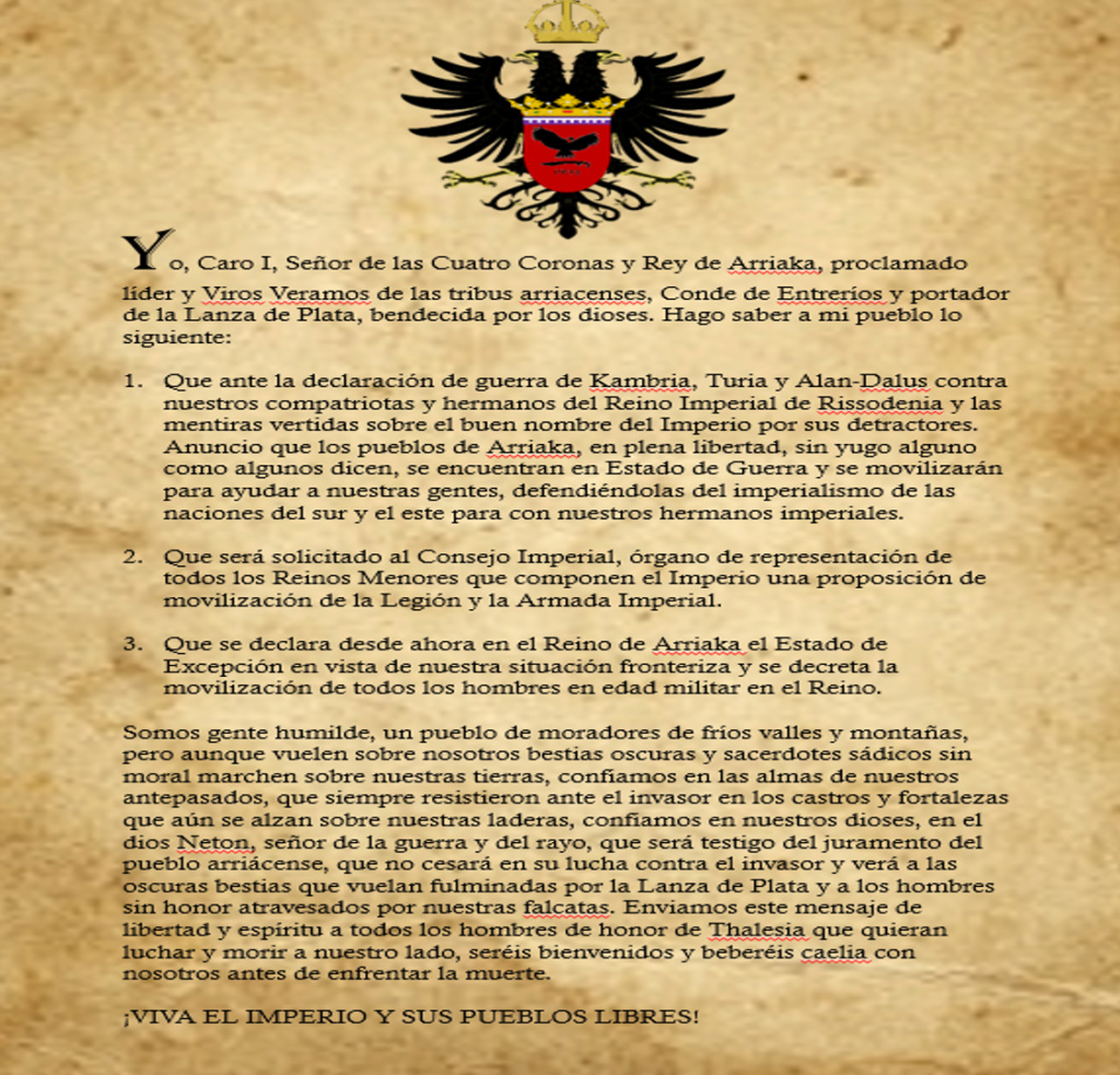 Declaración de Guerra  Declar11