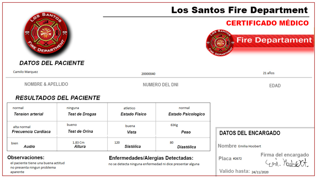 Solicitud de certificado medico: Camilo Marquez  Certif11