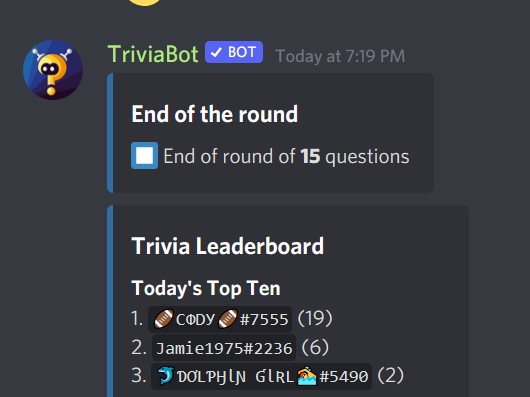 Trivia for Saturday night, August 14th Trivia16