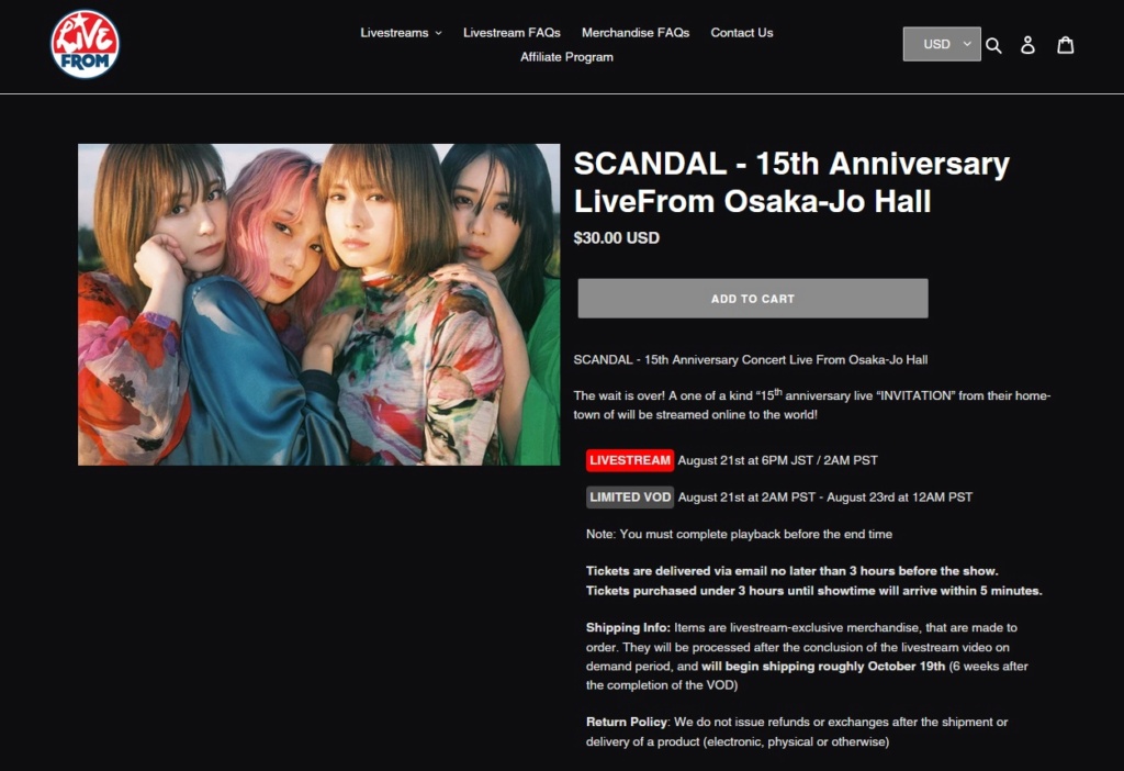 SCANDAL 15th ANNIVERSARY LIVE 『INVITATION』 at Osaka-Jo Hall - Page 11 1_tick10