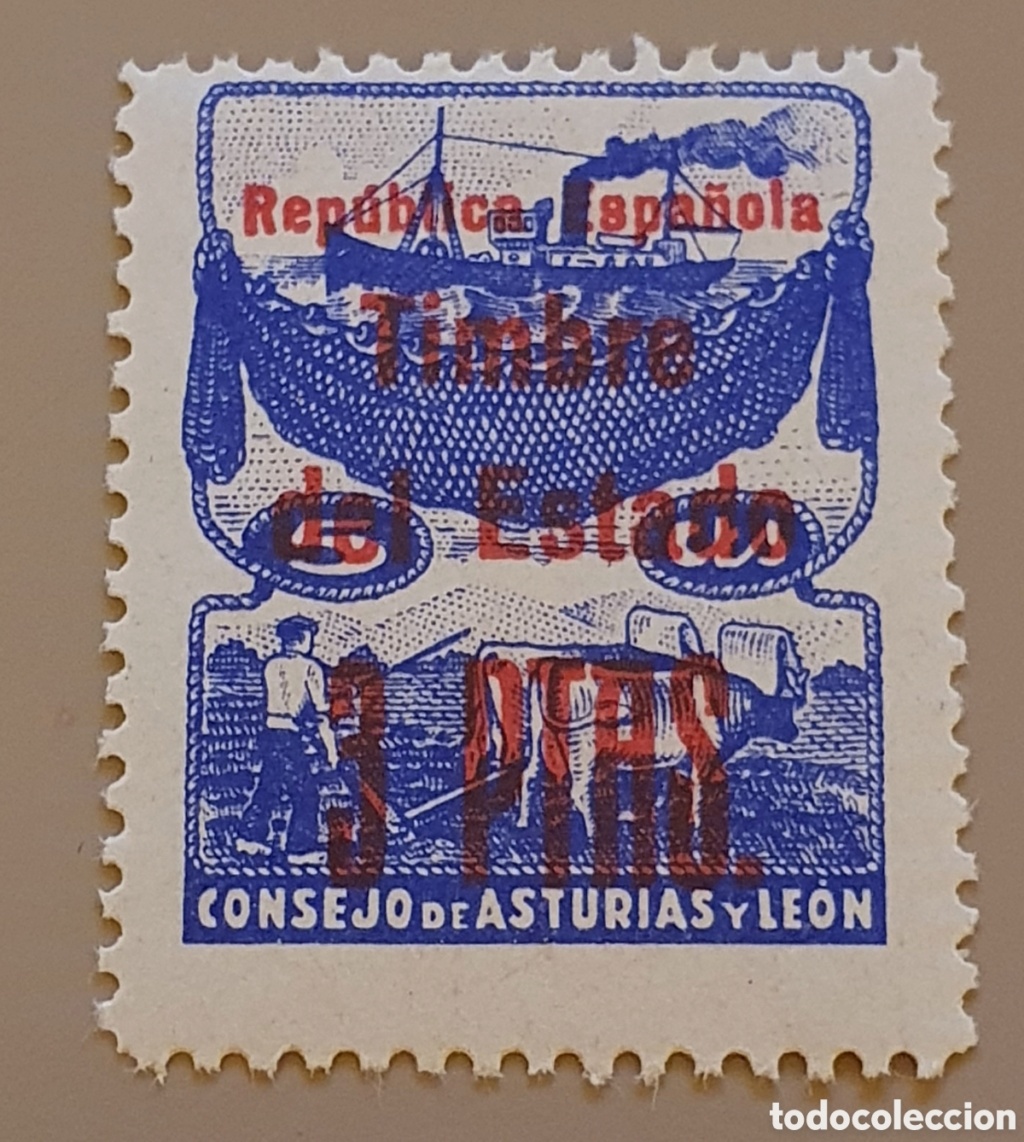 25 Céntimos de la consejeria de pesca de Asturias y León , delegación de Candás. Sello10