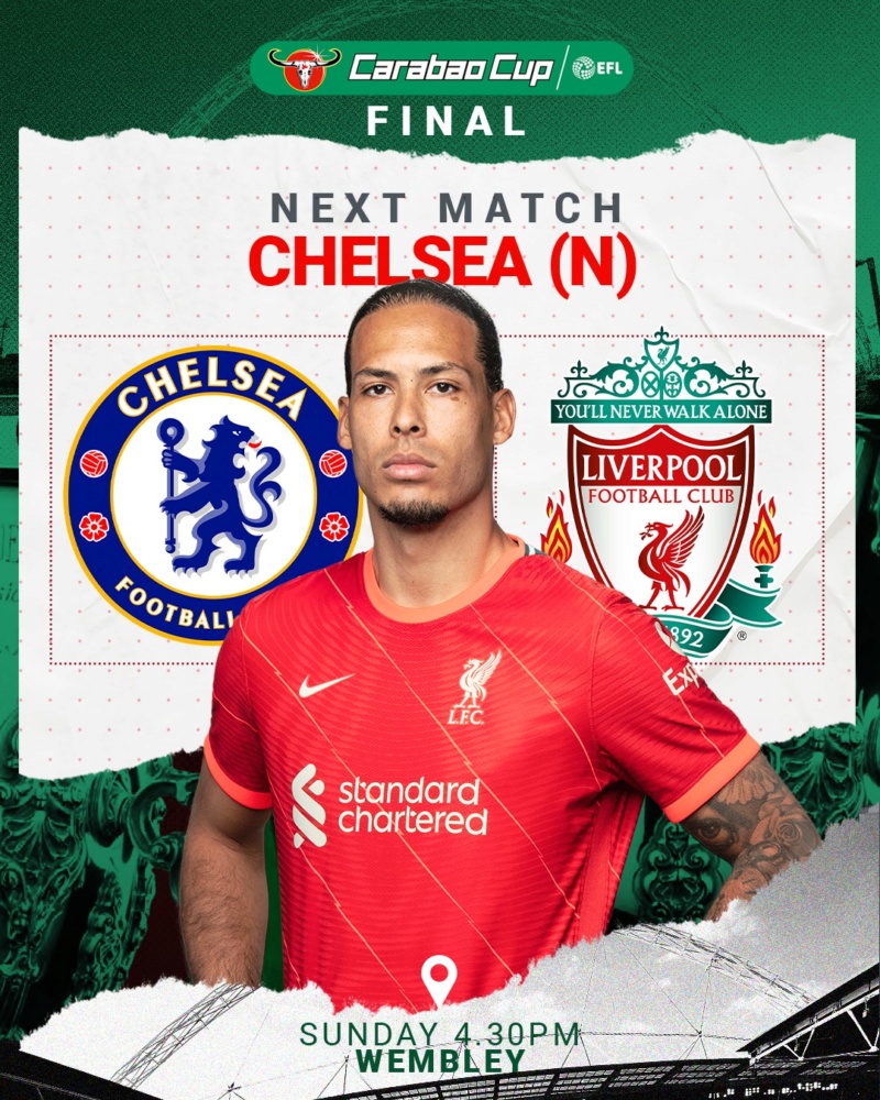 League Cup 2021/22 » Finale » 27.02.2022 » 17:30 » FC Chelsea - FC Liverpool - Seite 5 50010