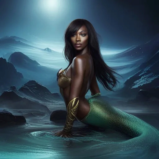 Jamaican folklore mermaid literature art Xmsfsj10