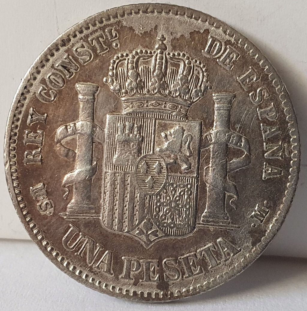 Una peseta Alfonso XII 1882. 20221119