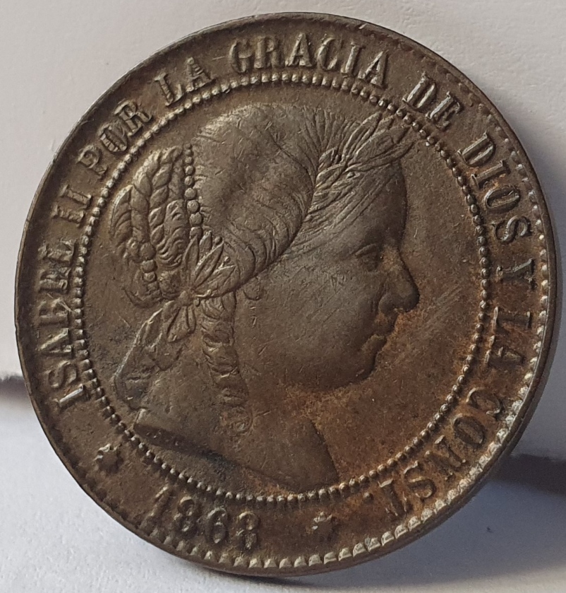 2,5 Céntimos de Escudo Isabel II 1868-4º Sistema Monetario (céntimos de escudo) 20240121