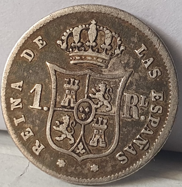 Tercer Sistema Monetario-Isabel II-1 Real 20240222
