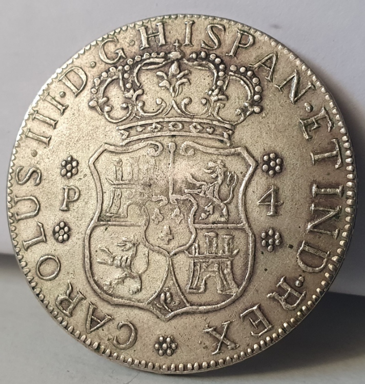 Réplica Curiosa-4 Reales columnarios Carlos III-Guatemala 20240247