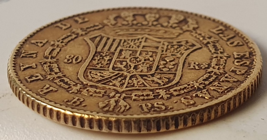 Primer Sistema Monetario-Isabel II-80 Reales 20240317