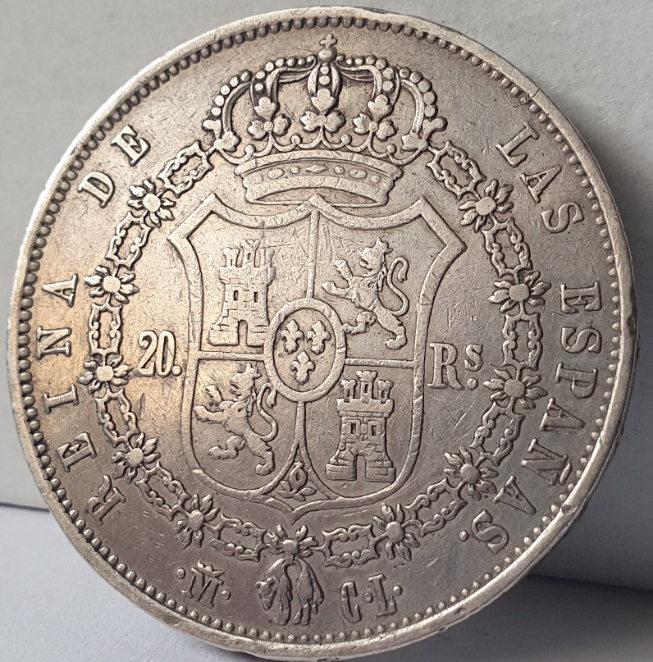 20 Reales Isabel II-1850 M CL-Primer Sistema Monetario 20240433