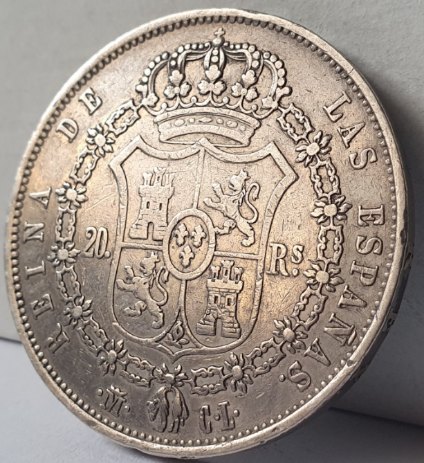 20 Reales Isabel II-1850 M CL-Primer Sistema Monetario 20240434