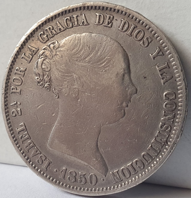 20 Reales Isabel II-1850 M CL-Primer Sistema Monetario 20240436