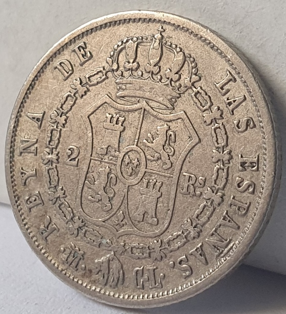 2 reales 1848-Isabel II-Primer Sistema Monetario 20240517