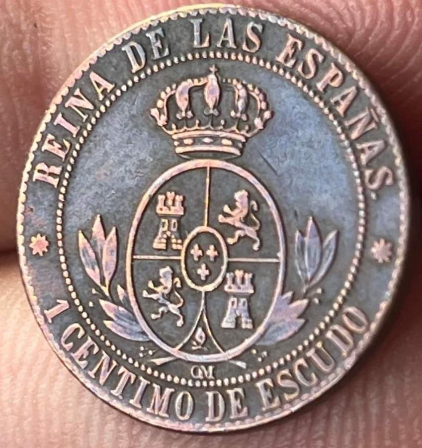 1 Ct de Escudo 1867-Isabel II-4º Sistema Monetario Screen14