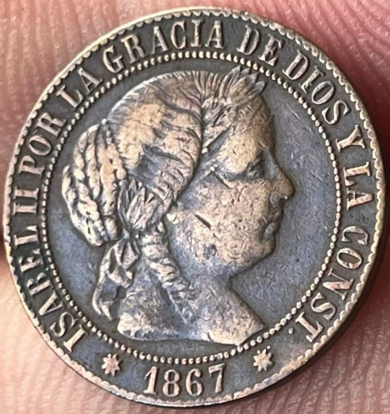 1 Ct de Escudo 1867-Isabel II-4º Sistema Monetario Screen15